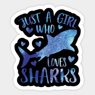 Just a Girl Who Loves Sharks Sticker